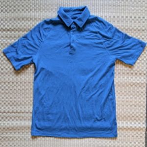 WoolX Polo Shirt Men's Small Blue Merino Wool Performance Outdoor Hiking